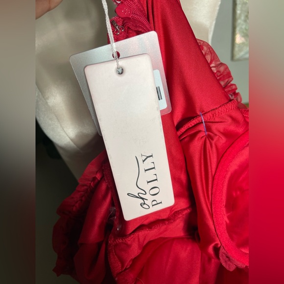 NWT Oh Polly True For You Ruched Mesh Cutout Mini Dress - Picture 6 of 11